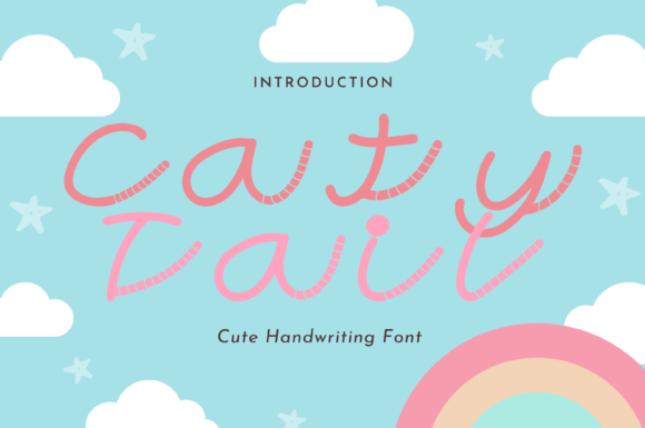 Caty Tail Style: A Whimsical Handwritten Font for Creative Projects