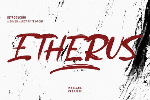 Etherus: A Bold Brushed Display Font