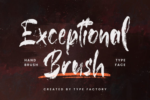 Exceptional Brush: A Textured Display Font for Bold Branding