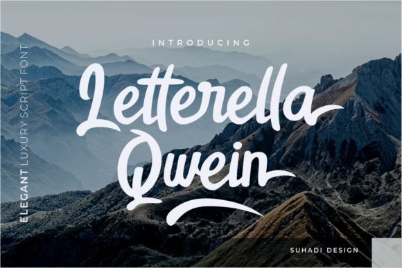 Letterella Qwein: Elevating Design with Retro Handwritten Elegance
